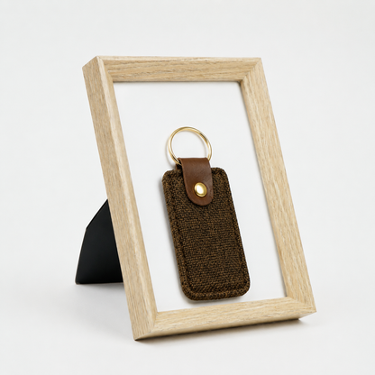 Canvas Rectangle Shape Keychain