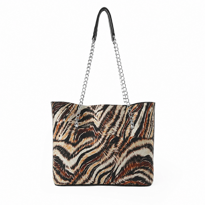 Verona Tote Bag Tiger Canvas