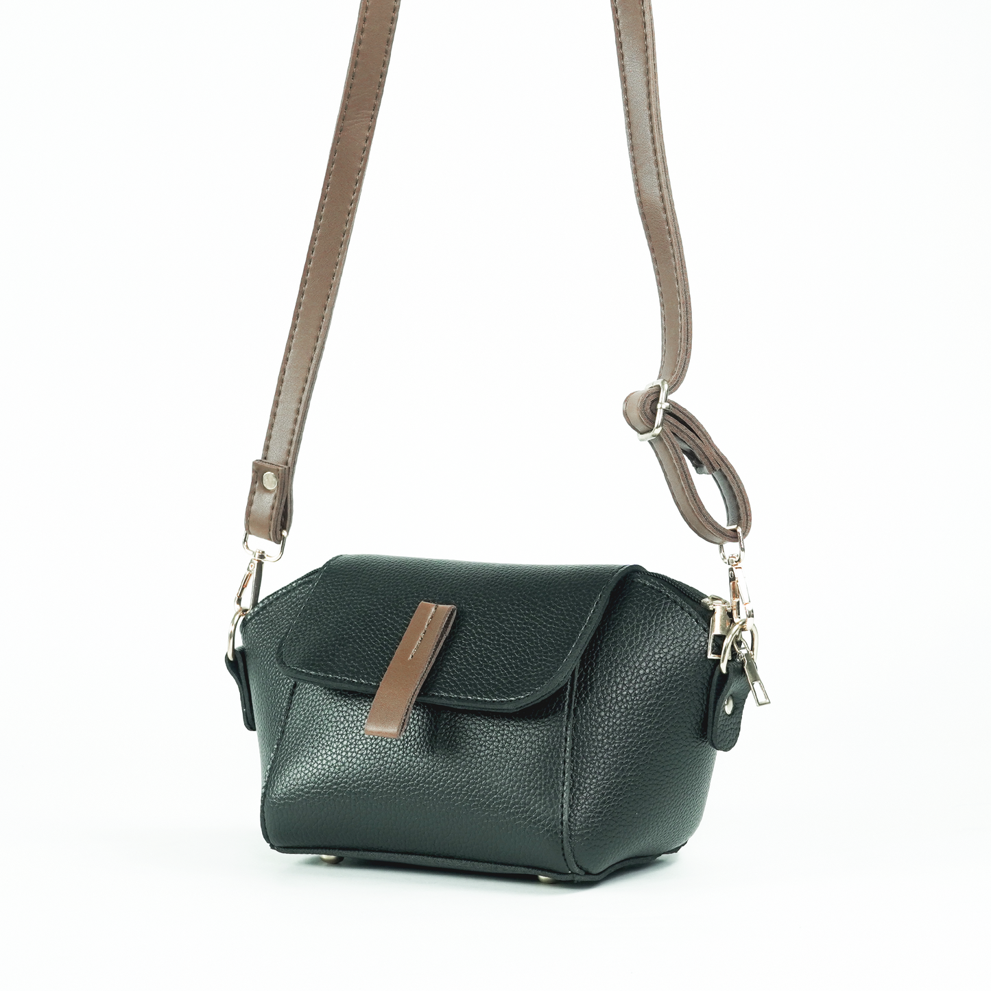 Mini Flap Crossbody Bag Black