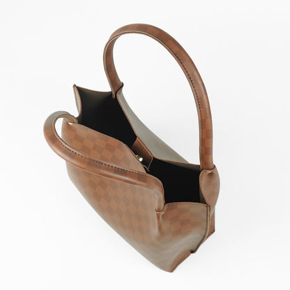 Daily Tote Bag Brown (checkered)