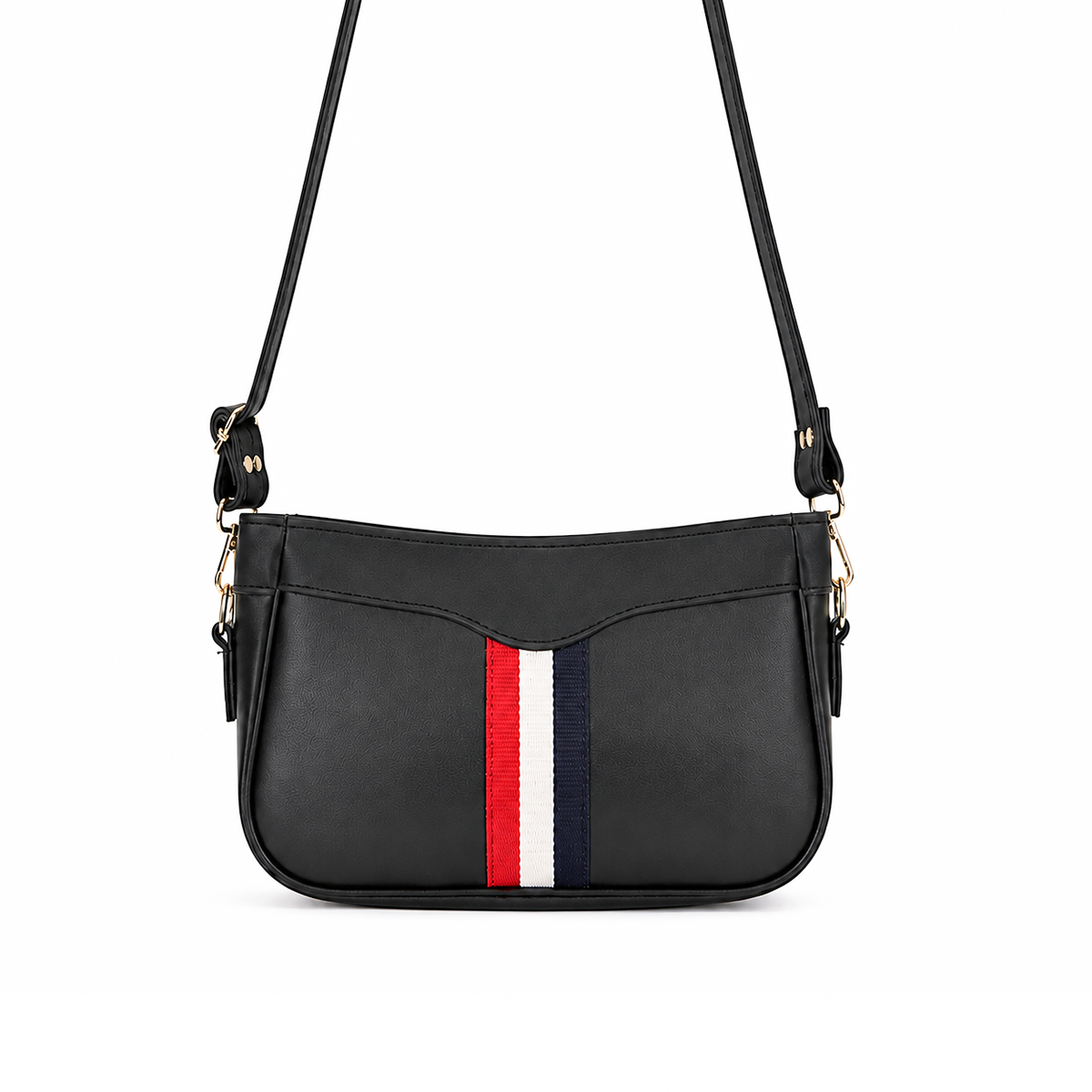 Riviera Stripe Bag Black