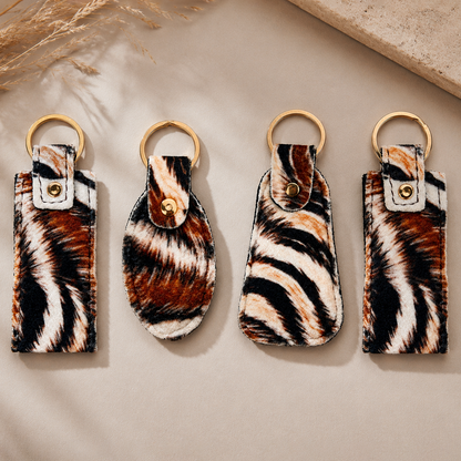 Tiger Canvas Keychains