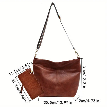 Large Capacity Tote Bag Brown