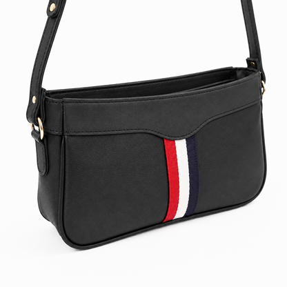 Riviera Stripe Bag Black
