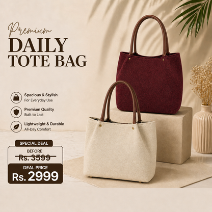 Premium Daily Tote Bag Canvas Deal