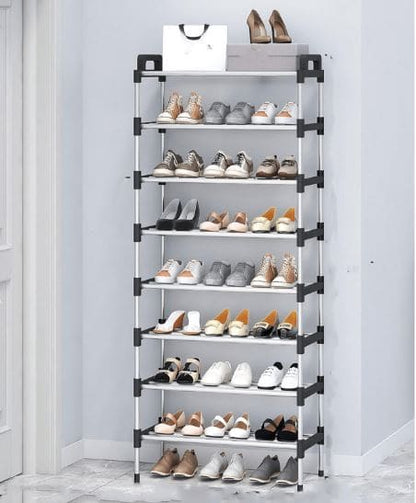 Stackable Tier Shoe Rack with Side Support – Indoor & Outdoor Free-Standing Storage